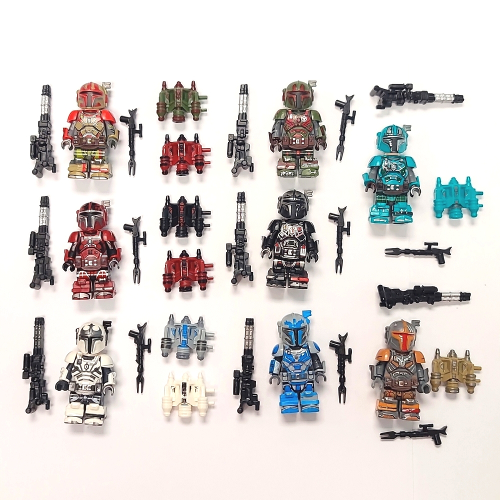 Lot of 8 Lego Compatible Star Wars Heavy Artillery Mandalorian Minifigures